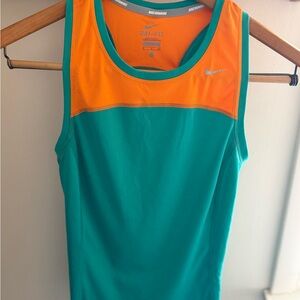 Nike Orange and Teal Running Tank